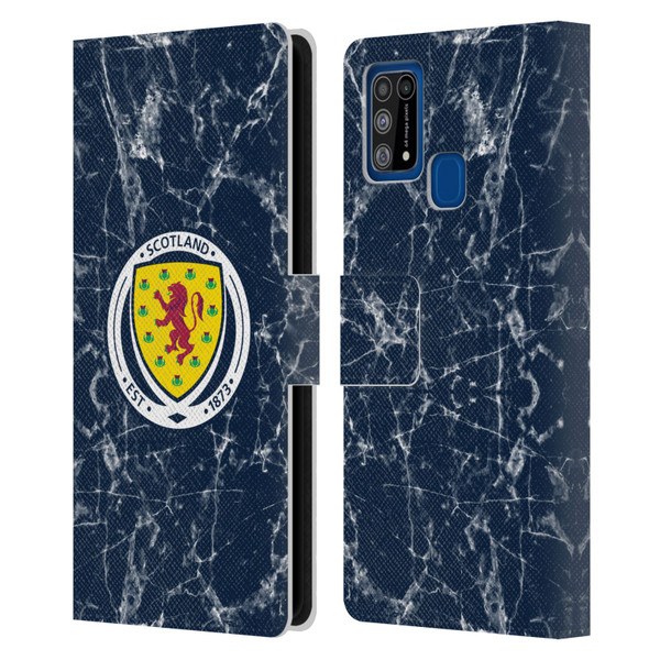 Scotland National Football Team Logo 2 Marble Leather Book Wallet Case Cover For Samsung Galaxy M31 (2020)