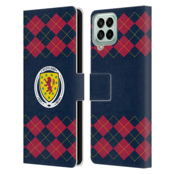 Scotland National Football Team Logo 2 Argyle Leather Book Wallet Case Cover For Samsung Galaxy M33 (2022)