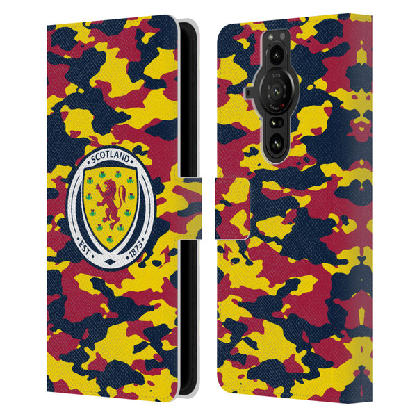 Scotland National Football Team Logo 2 Camouflage Leather Book Wallet Case Cover For Sony Xperia Pro-I