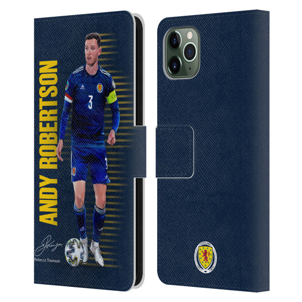 Scotland National Football Team Players Andy Robertson Leather Book Wallet Case Cover For Apple iPhone 11 Pro Max