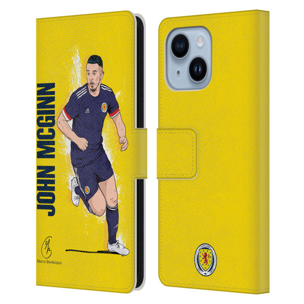 Scotland National Football Team Players John McGinn Leather Book Wallet Case Cover For Apple iPhone 14 Plus