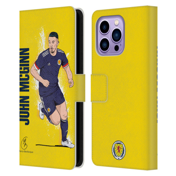 Scotland National Football Team Players John McGinn Leather Book Wallet Case Cover For Apple iPhone 14 Pro Max