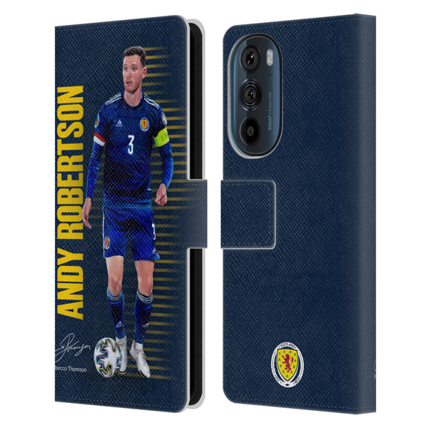 Scotland National Football Team Players Andy Robertson Leather Book Wallet Case Cover For Motorola Edge 30
