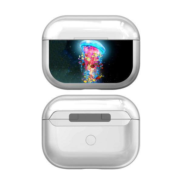 Dave Loblaw Art Mix Jellyfish Clear Hard Crystal Cover Case for Apple AirPods Pro Charging Case