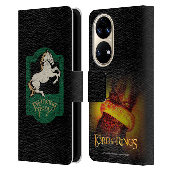 The Lord Of The Rings The Fellowship Of The Ring Graphics Prancing Pony Leather Book Wallet Case Cover For Huawei P50