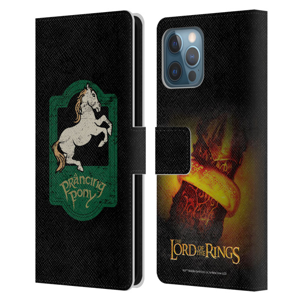 The Lord Of The Rings The Fellowship Of The Ring Graphics Prancing Pony Leather Book Wallet Case Cover For Apple iPhone 12 Pro Max