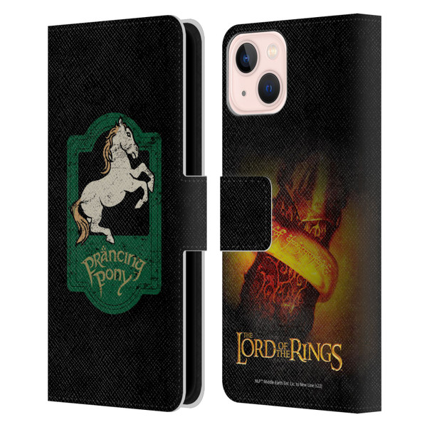 The Lord Of The Rings The Fellowship Of The Ring Graphics Prancing Pony Leather Book Wallet Case Cover For Apple iPhone 13