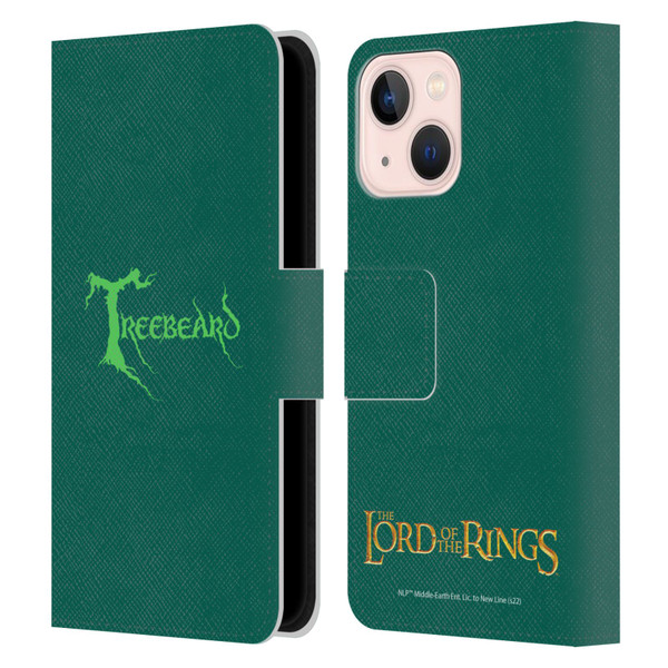 The Lord Of The Rings The Fellowship Of The Ring Graphics Treebeard Leather Book Wallet Case Cover For Apple iPhone 13 Mini
