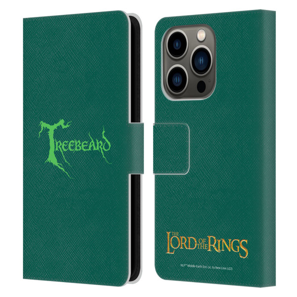 The Lord Of The Rings The Fellowship Of The Ring Graphics Treebeard Leather Book Wallet Case Cover For Apple iPhone 14 Pro