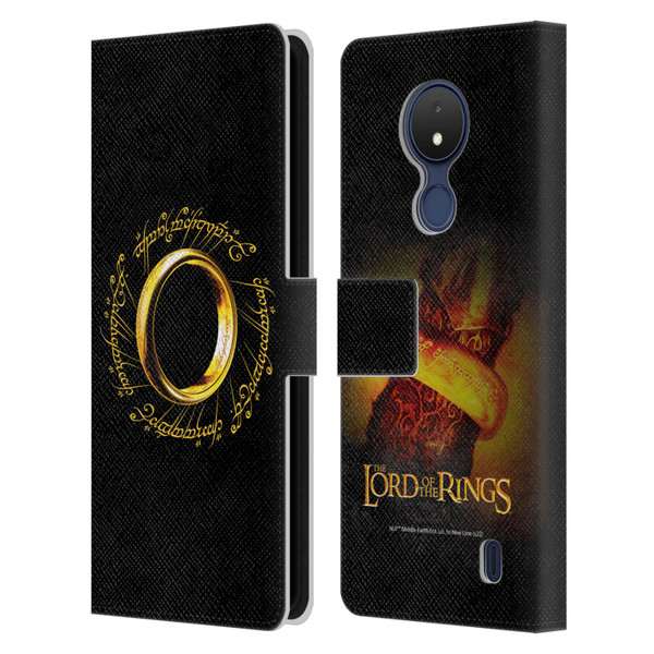The Lord Of The Rings The Fellowship Of The Ring Graphics One Ring Leather Book Wallet Case Cover For Nokia C21