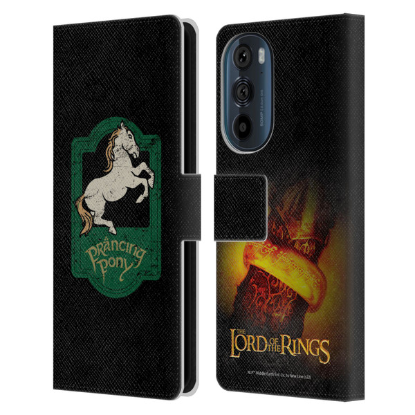 The Lord Of The Rings The Fellowship Of The Ring Graphics Prancing Pony Leather Book Wallet Case Cover For Motorola Edge 30