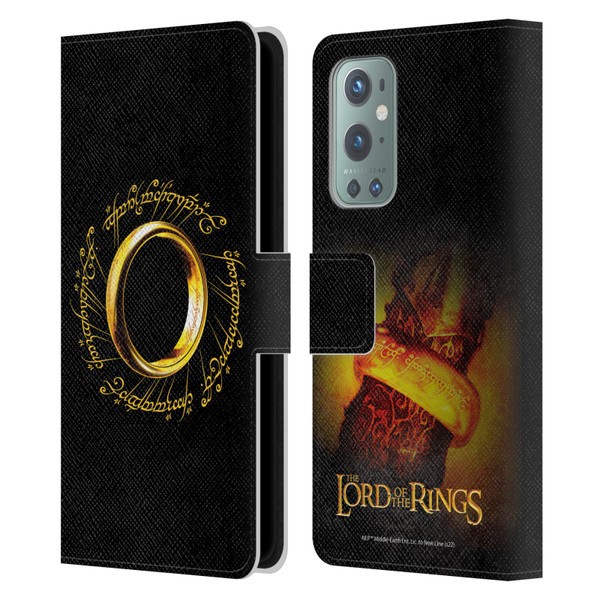 The Lord Of The Rings The Fellowship Of The Ring Graphics One Ring Leather Book Wallet Case Cover For OnePlus 9