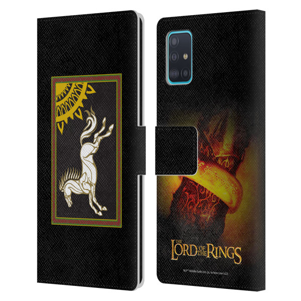 The Lord Of The Rings The Fellowship Of The Ring Graphics Flag Of Rohan Leather Book Wallet Case Cover For Samsung Galaxy A51 (2019)