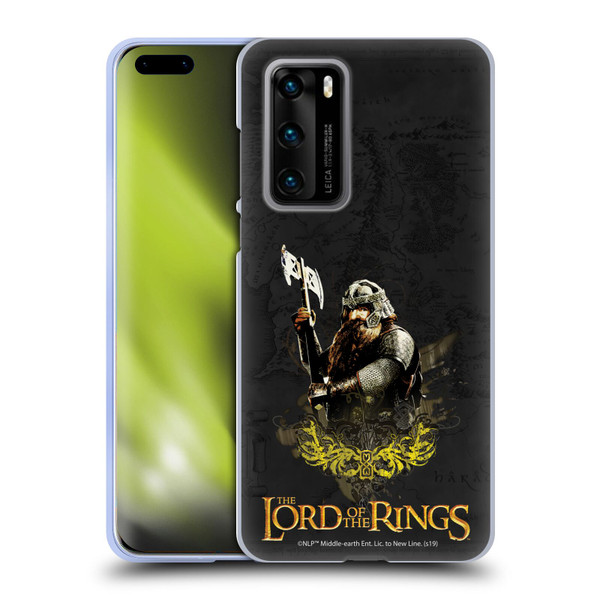 The Lord Of The Rings The Fellowship Of The Ring Character Art Gimli Soft Gel Case for Huawei P40 5G