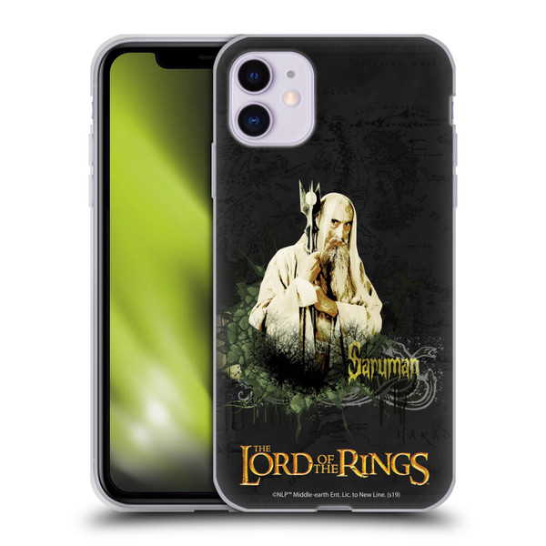 The Lord Of The Rings The Fellowship Of The Ring Character Art Saruman Soft Gel Case for Apple iPhone 11