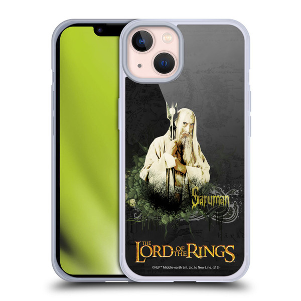 The Lord Of The Rings The Fellowship Of The Ring Character Art Saruman Soft Gel Case for Apple iPhone 13