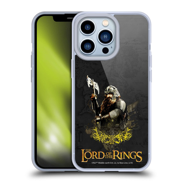 The Lord Of The Rings The Fellowship Of The Ring Character Art Gimli Soft Gel Case for Apple iPhone 13 Pro