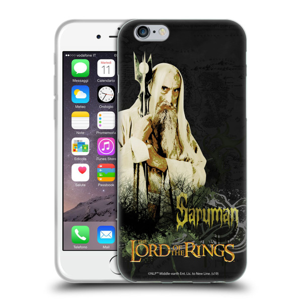 The Lord Of The Rings The Fellowship Of The Ring Character Art Saruman Soft Gel Case for Apple iPhone 6 / iPhone 6s