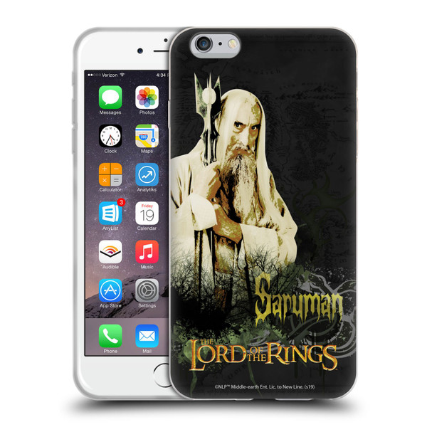 The Lord Of The Rings The Fellowship Of The Ring Character Art Saruman Soft Gel Case for Apple iPhone 6 Plus / iPhone 6s Plus