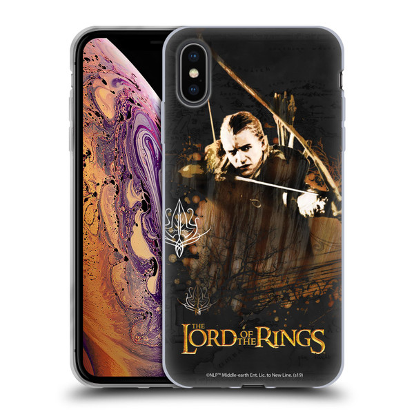 The Lord Of The Rings The Fellowship Of The Ring Character Art Legolas Soft Gel Case for Apple iPhone XS Max