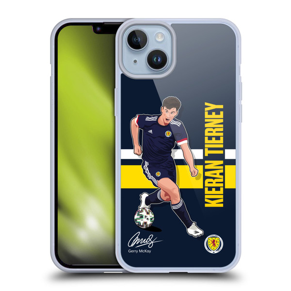 Scotland National Football Team Players Kieran Tierney Soft Gel Case for Apple iPhone 14 Plus