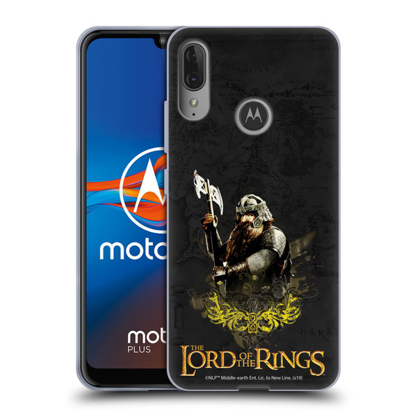 The Lord Of The Rings The Fellowship Of The Ring Character Art Gimli Soft Gel Case for Motorola Moto E6 Plus
