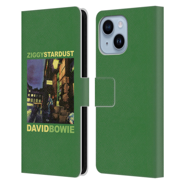 David Bowie Album Art Ziggy Stardust Leather Book Wallet Case Cover For Apple iPhone 14 Plus