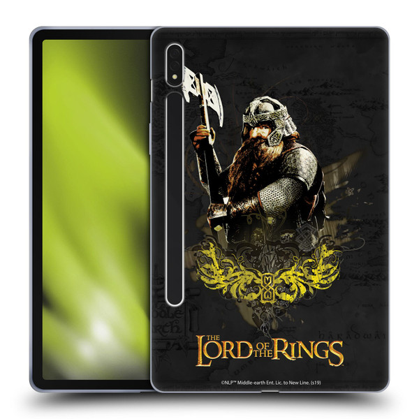 The Lord Of The Rings The Fellowship Of The Ring Character Art Gimli Soft Gel Case for Samsung Galaxy Tab S8