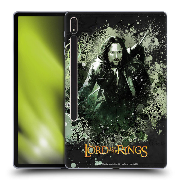 The Lord Of The Rings The Fellowship Of The Ring Character Art Aragorn Soft Gel Case for Samsung Galaxy Tab S8 Plus
