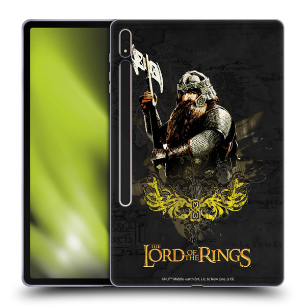 The Lord Of The Rings The Fellowship Of The Ring Character Art Gimli Soft Gel Case for Samsung Galaxy Tab S8 Plus