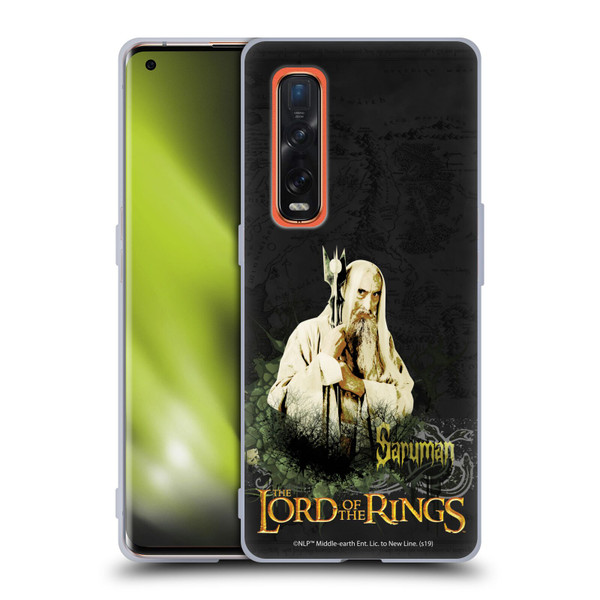 The Lord Of The Rings The Fellowship Of The Ring Character Art Saruman Soft Gel Case for OPPO Find X2 Pro 5G