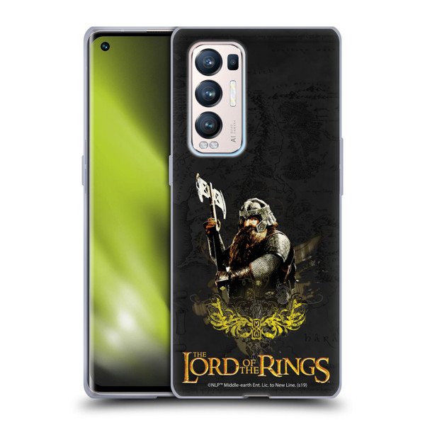 The Lord Of The Rings The Fellowship Of The Ring Character Art Gimli Soft Gel Case for OPPO Find X3 Neo / Reno5 Pro+ 5G