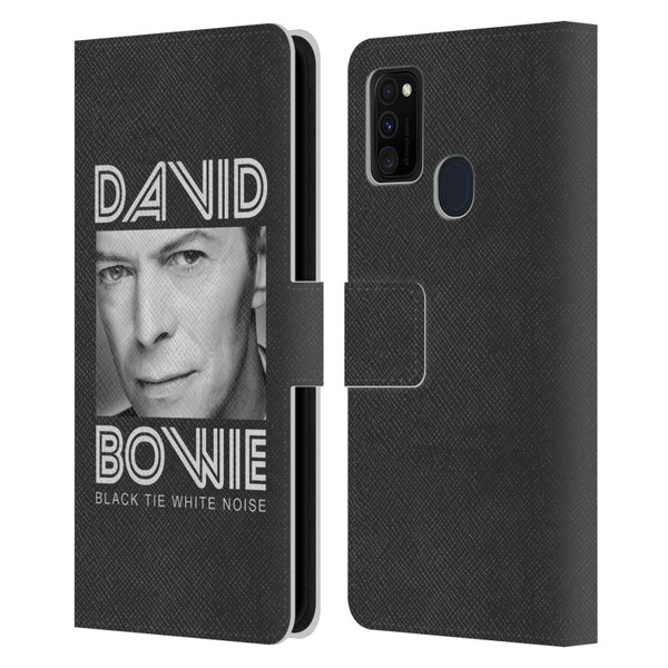 David Bowie Album Art Black Tie Leather Book Wallet Case Cover For Samsung Galaxy M30s (2019)/M21 (2020)