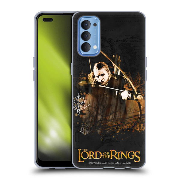 The Lord Of The Rings The Fellowship Of The Ring Character Art Legolas Soft Gel Case for OPPO Reno 4 5G