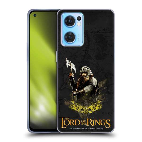 The Lord Of The Rings The Fellowship Of The Ring Character Art Gimli Soft Gel Case for OPPO Reno7 5G / Find X5 Lite