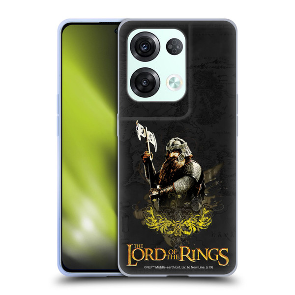 The Lord Of The Rings The Fellowship Of The Ring Character Art Gimli Soft Gel Case for OPPO Reno8 Pro