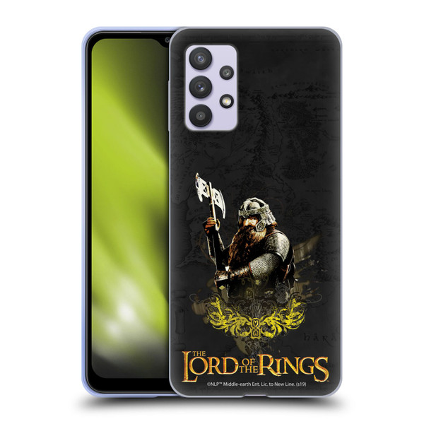 The Lord Of The Rings The Fellowship Of The Ring Character Art Gimli Soft Gel Case for Samsung Galaxy A32 5G / M32 5G (2021)
