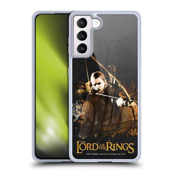 The Lord Of The Rings The Fellowship Of The Ring Character Art Legolas Soft Gel Case for Samsung Galaxy S21+ 5G