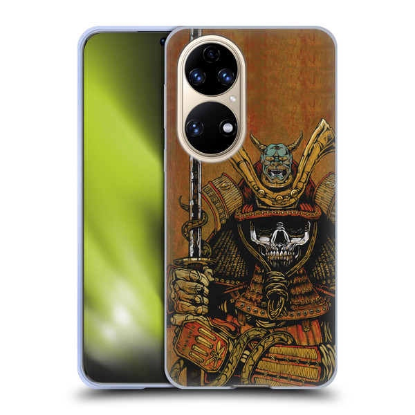 David Lozeau Colourful Grunge Samurai Soft Gel Case for Huawei P50