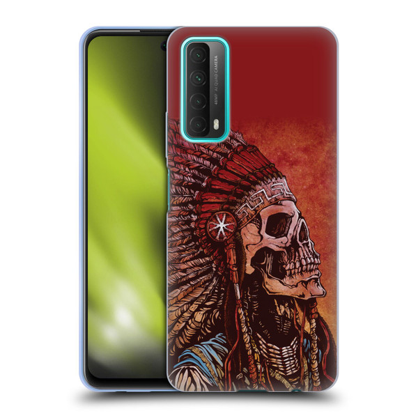David Lozeau Colourful Grunge Native American Soft Gel Case for Huawei P Smart (2021)