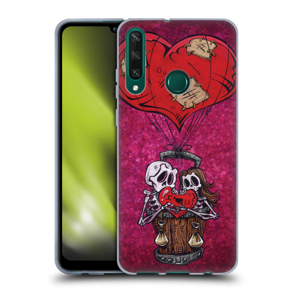 David Lozeau Colourful Grunge Day Of The Dead Soft Gel Case for Huawei Y6p
