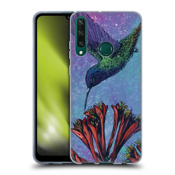 David Lozeau Colourful Grunge The Hummingbird Soft Gel Case for Huawei Y6p
