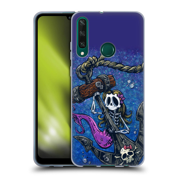 David Lozeau Colourful Grunge Mermaid Anchor Soft Gel Case for Huawei Y6p