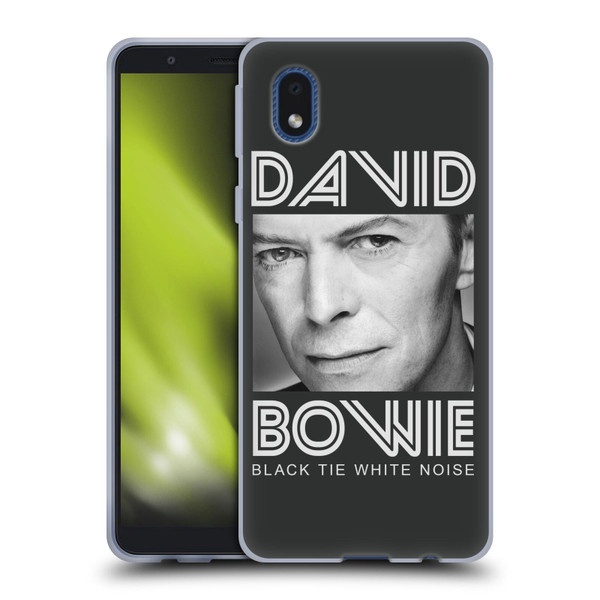 David Bowie Album Art Black Tie Soft Gel Case for Samsung Galaxy A01 Core (2020)