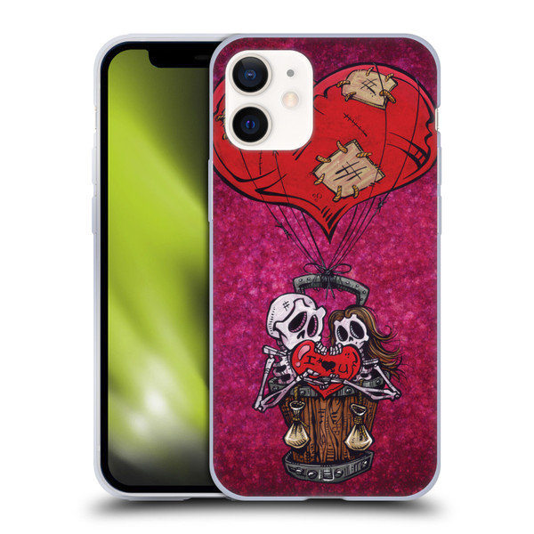 David Lozeau Colourful Grunge Day Of The Dead Soft Gel Case for Apple iPhone 12 Mini