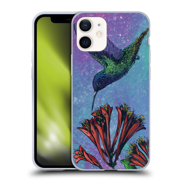 David Lozeau Colourful Grunge The Hummingbird Soft Gel Case for Apple iPhone 12 Mini