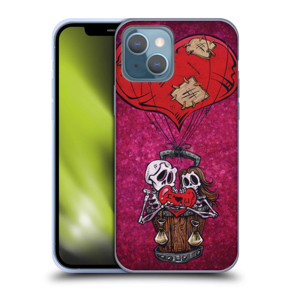 David Lozeau Colourful Grunge Day Of The Dead Soft Gel Case for Apple iPhone 13