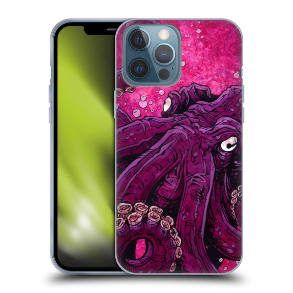 David Lozeau Colourful Grunge Octopus Squid Soft Gel Case for Apple iPhone 13 Pro Max