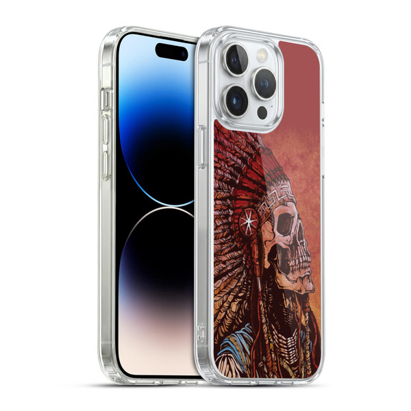 David Lozeau Colourful Grunge Native American Soft Gel Case for Apple iPhone 14 Pro Max & MagSafe