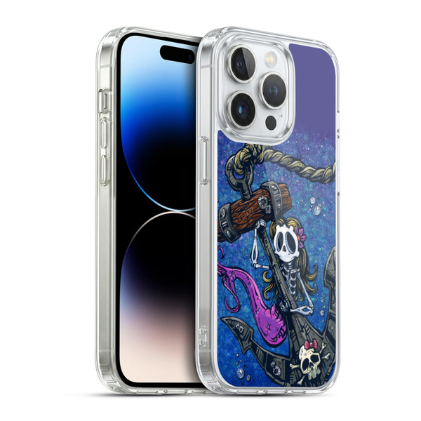 David Lozeau Colourful Grunge Mermaid Anchor Soft Gel Case for Apple iPhone 14 Pro & MagSafe